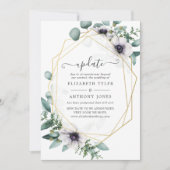Eucalyptus Anemone Geometric Weddenschap Update Kaart (Voorkant)