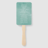 Eucalyptus Anemone Geometric Wedding Programme Handwaaier (Achterkant)