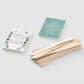 Eucalyptus Anemone Geometric Wedding Programme Handwaaier (Niet-gemonteerd)