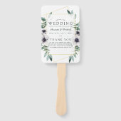Eucalyptus Anemone Geometric Wedding Programme Handwaaier (Voorkant)