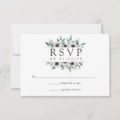 Eucalyptus Anemone Geometric Wedding RSVP Kaartje (Voorkant)