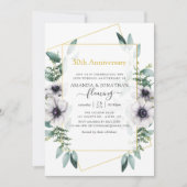 Eucalyptus Anemone Geometrisch 50-jarig jubileum Kaart (Voorkant)