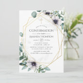 Eucalyptus Anemone Geometrische bevestiging Kaart (Staand voorkant)