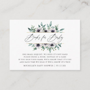 Eucalyptus Anemone Verjaardagsboek Voor Baby Showe Informatiekaartje