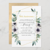 Eucalyptus Anemoon Geometrisch 50-jarig Huwelijk Kaart (Voorkant / Achterkant)