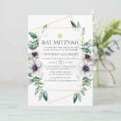 Eucalyptus anemoon geometrisch vleermuis mitswa kaart (Staand voorkant)