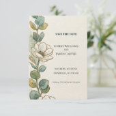 Eucalyptus Anemoon Save The Date Kaart (Staand voorkant)