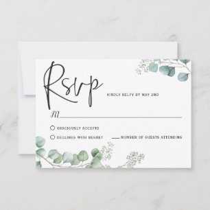 Eucalyptus antwoordkaarten, RSVP kaartje