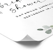 Eucalyptus Aquarel Bruidsdiner Welkomstbord Poster (Hoek)