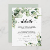 Eucalyptus Aquarel Details Envelopkaart Informatiekaartje (Voorkant / Achterkant)