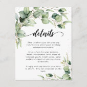 Eucalyptus Aquarel Details Envelopkaart Informatiekaartje (Voorkant)
