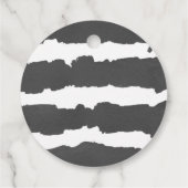 Eucalyptus aquarel zwart wit modern bedankjes labels (Achterkant)