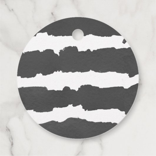 Eucalyptus aquarel zwart wit modern bedankjes labels (Achterkant)