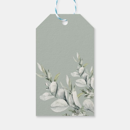 Eucalyptus Australian Birthday Hartelijk dank Cadeaulabel (Achterkant)