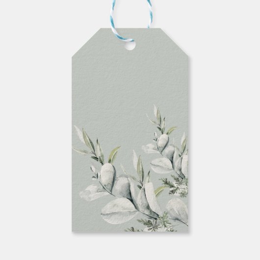 Eucalyptus Australian Birthday Hartelijk dank Cadeaulabel (Achterkant)