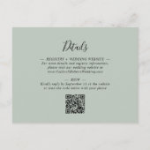 Eucalyptus avond bruiloft receptie uitnodiging (Achterkant)