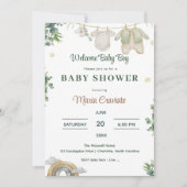 Eucalyptus Baby Boy Douche Uitnodiging (Voorkant)