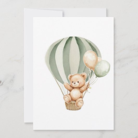 Eucalyptus Baby Boy Douche Uitnodiging (Achterkant)