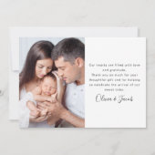 Eucalyptus Baby Foto Aankondiging (Achterkant)