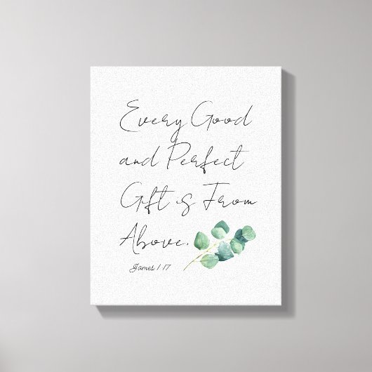 Eucalyptus Baby Girl Nursery Scriptcanvas Canvas Afdruk (Voorkant)