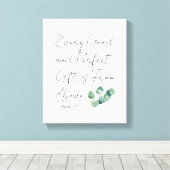 Eucalyptus Baby Girl Nursery Scriptcanvas Canvas Afdruk (Insitu (Houten vloer))