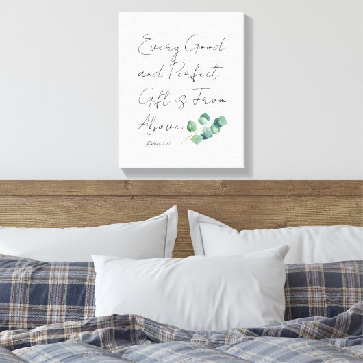 Eucalyptus Baby Girl Nursery Scriptcanvas Canvas Afdruk (Insitu (Slaapkamer))