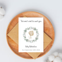 Eucalyptus Baby Hoed Baby Shower Kaart