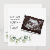 Eucalyptus Baby onthullen botanische zwangerschap Aankondiging (Voorkant / Achterkant)