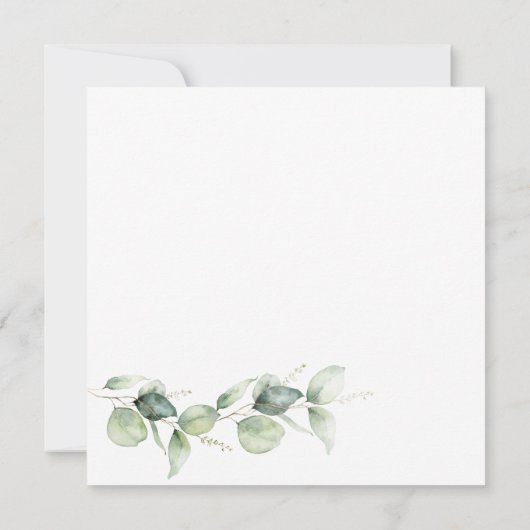 Eucalyptus Baby onthullen botanische zwangerschap Aankondiging (Achterkant)