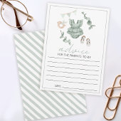Eucalyptus baby shower Advice card ouders Advieskaart