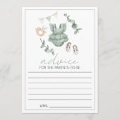 Eucalyptus baby shower Advice card ouders Advieskaart (Voorkant)