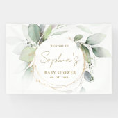 Eucalyptus Baby shower Backdrop Banner (Horizontaal)