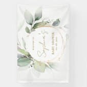 Eucalyptus Baby shower Backdrop Banner (Verticaal)