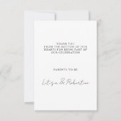 Eucalyptus Baby Shower Bedankkaart (Achterkant)