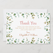 Eucalyptus Baby shower Bedankt (Voorkant)