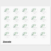 Eucalyptus - baby shower bedankt ronde sticker (Vel)