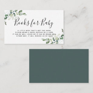 Eucalyptus Baby shower Books for Baby Informatiekaartje