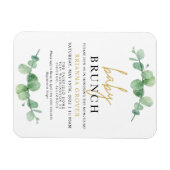 Eucalyptus Baby shower Brunch Uitnodiging Magneet (Horizontaal)