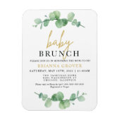 Eucalyptus Baby shower Brunch Uitnodiging Magneet (Verticaal)