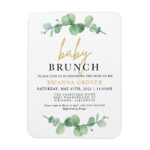 Eucalyptus Baby shower Brunch Uitnodiging