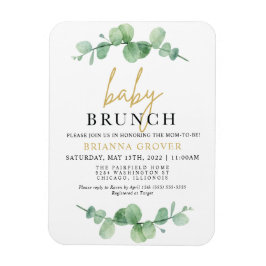Eucalyptus Baby shower Brunch Uitnodiging Magneet