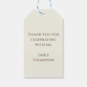  Eucalyptus Baby shower Carriage Favor Cadeaulabel (Achterkant)