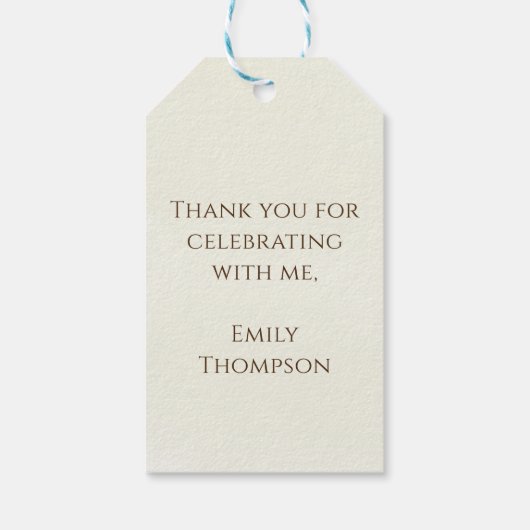  Eucalyptus Baby shower Carriage Favor Cadeaulabel (Achterkant)