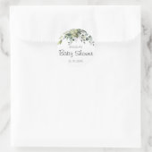 Eucalyptus Baby shower Classic Round Sticker (Tas)