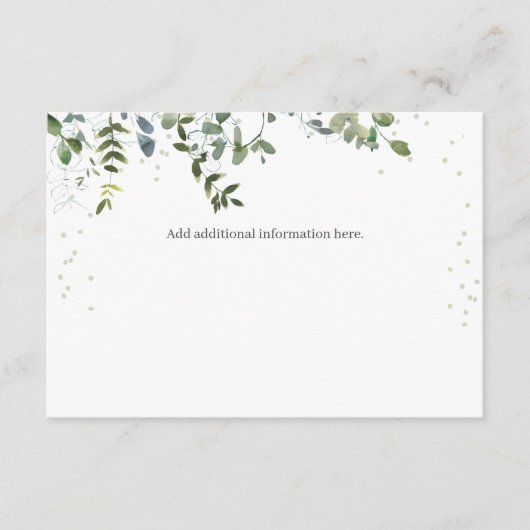 Eucalyptus Baby shower Enclosure Kaart (Voorkant)