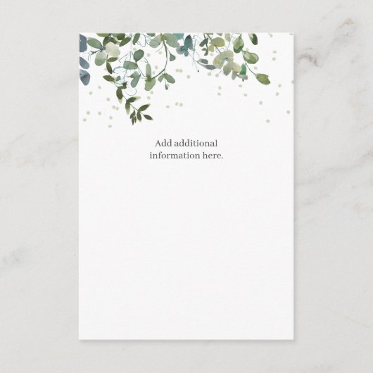 Eucalyptus Baby shower Enclosure Kaart (Voorkant)