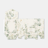 Eucalyptus baby shower Favor Box Bedankdoosjes (Uitgevouwen)