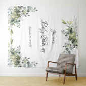 Eucalyptus Baby shower Foto Achtergrond Wandkleed (In Situ (horizontaal))