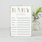 Eucalyptus baby shower gokspel kaart (Staand voorkant)