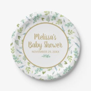 Eucalyptus Baby shower groen botanisch Papieren Bordje